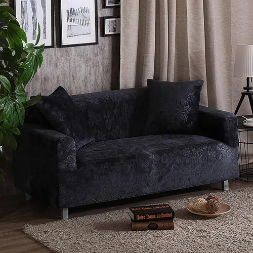 Vista 10 de Konsilsa Funda de sofá de felpa de lujo, funda elástica súper suave y gruesa para sofá, funda lavable, protector de muebles para sofá de 1234 plazas
