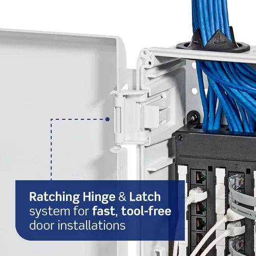Vista 7 de Leviton Puerta con bisagras ventilada centrada estructurada de 14" solamente, inalámbrica, 49605-14S