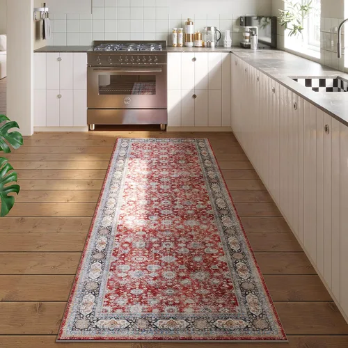 Vista 8 de Rugcomf Alfombra de Entrada de 2'x3' - Patrón Paisley, Tapete para Puerta de Entrada Interior, Floral Vintage, Lavable a Máquina, Alfombra