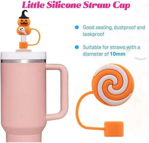 Vista 6 de Stanley - Tapa de popote para tazas, compatible con vasos de 30 y 40 onzas, puntas de popote reutilizables y cubiertas (2 unidades A)