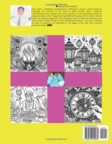 Vista 2 de Happy New Year DBM Coloring Book 26 for Adults