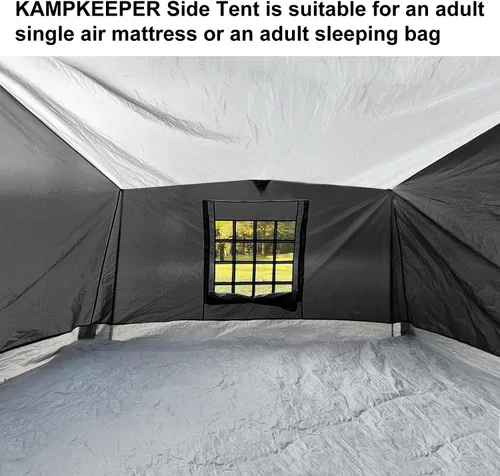 Vista 8 de KAMPKEEPER Side Tent,1/2 Person Camping Tent for 10' x 10' Pop Up Canopy, Easy Set Up Gazebo,Compatible with 10' Wide Canopy Tent(Canopy Not