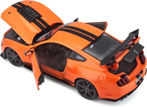 Vista 3 de Maisto - Modelo a escala 1/18 compatible con Mustang Shelby GT500 2020 (naranja)