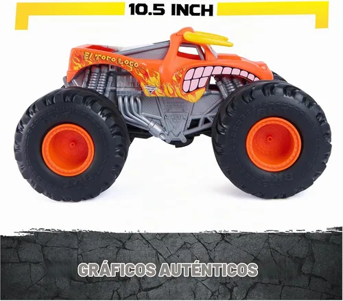 Vista 9 de Monster Jam El Toro Loco Rev 'N Roar Monster Truck, escala 1:18