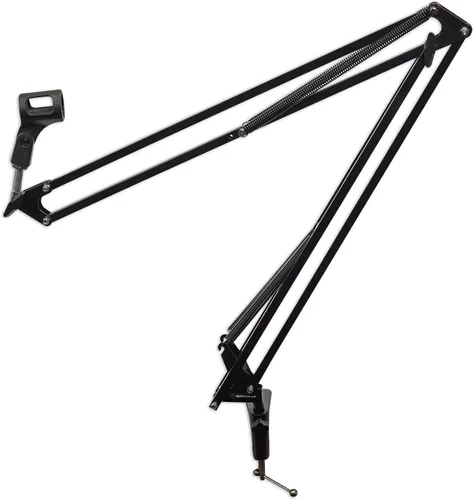 Vista 3 de Rockville DMS40 40 "Micrófono Boom Arm Studio Podcast USB Mic Stand+Escritorio Abrazadera Desk Clamp, Steel Construction, Internal Springs