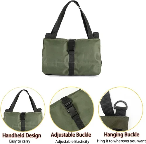 Vista 7 de Bolsa de herramientas enrollable resistente – Organizador de rollos de herramientas de mano de 5 bolsillos Bolsa de herramientas impermeable