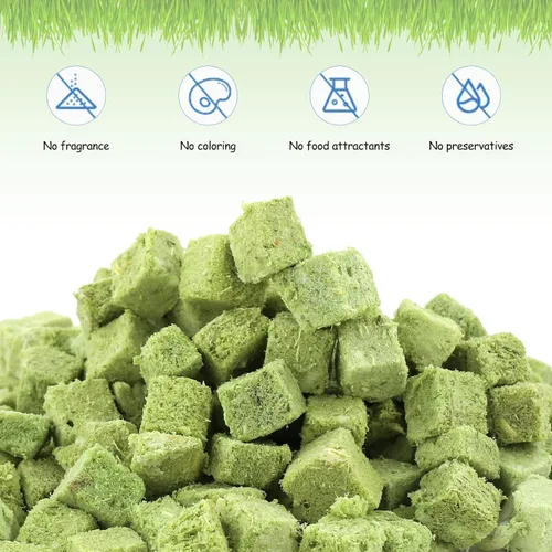 Vista 5 de 60g de hierba gatera para gatos, snacks de hierba gatera deshidratados al congelar para la dentición de gatitos, juguetes masticables comestibles