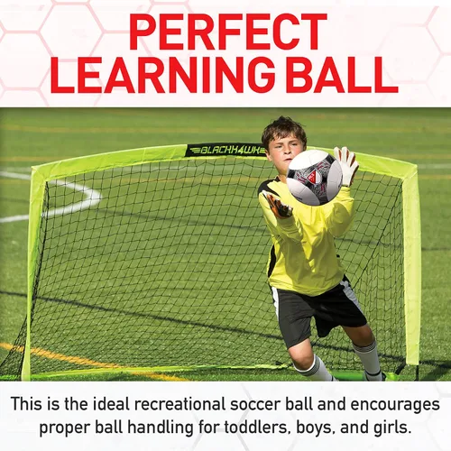 Vista 5 de Franklin Sports MLS Pro Vent Balón de Fútbol - Cubierta Suave - Balón de Fútbol de Tamaño y Peso Oficiales - Bomba de Aire Incluida