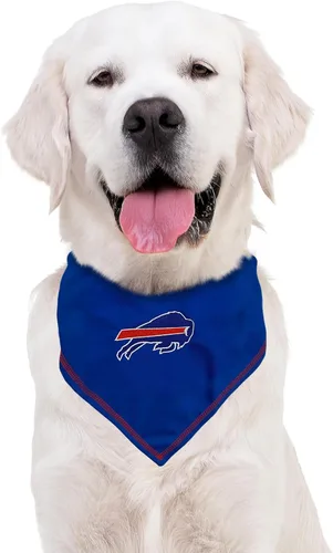Vista 5 de Pets First NFL Buffalo Bills Banda Anudable para Mascotas, Pequeño/Mediano. Bandana, Bufanda y Babero para Perro y Gato. La Bandana Definitiva
