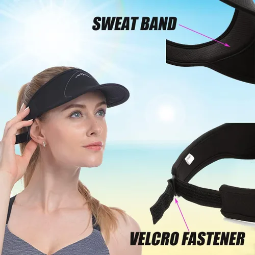 Vista 4 de Ushake - Visera deportiva para hombre o mujer, para golf, tenis, correr, trotar, senderismo