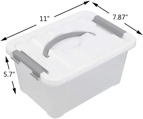 Vista 8 de Saedy Contenedor de almacenamiento de plástico transparente, caja
