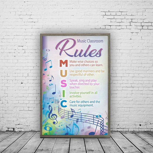 Vista 2 de The Hygge Life Póster de reglas del aula de música, para profesores, para el aula, cartel imprimible, cartel de aula, bienvenida al aula, letreros