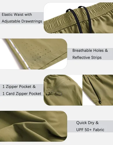 Vista 5 de WENRONSTA Pantalones cortos deportivos de entrenamiento para hombre, de secado rápido, ligeros, de tenis activos, de 7 pulgadas, pantalones cortos