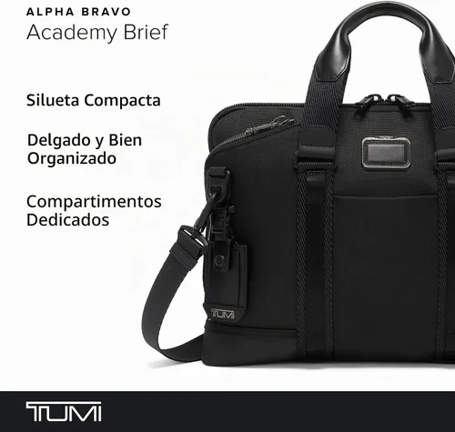 Vista 3 de Tumi - Alpha Bravo Academy Brief - Maletín compacto para portátil - Bolso de viaje para portátil - 11.8" X 15.5" X 2.0" - Para portátil de 15" Negro