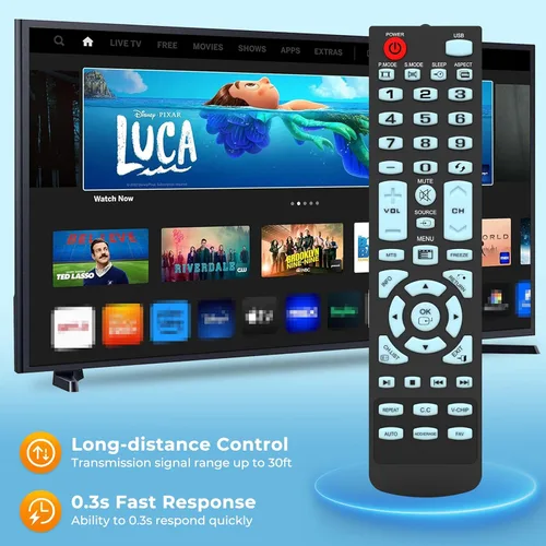 Vista 3 de Elemento de control remoto universal TV compatible con todos los elementos LCD LED TV - No requiere programación