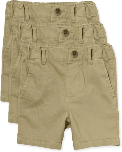 Vista 14 de The Children's Place - Pantalones cortos chinos para bebés niños Negro paquete de 3