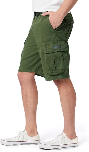 Vista 22 de Unionbay Survivor pantalones cortos de cargo con cinturón para hombre