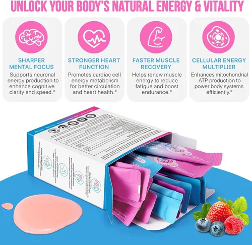 Vista 5 de Suplemento NAD+ para mujeres de 1000 mg - Potenciador de energía celular de alta potencia con resveratrol, PQQ, salud, suplemento de apoyo