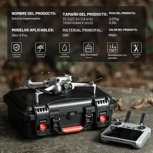 Vista 6 de STARTRC PHOTO Mini 4 Pro/Mini 3 - Carcasa rígida impermeable para Skyrover