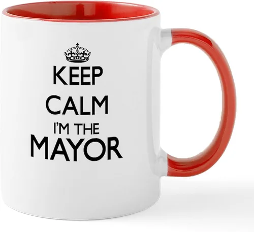 Vista 27 de CafePress I Love Mayor Mug Taza de café de cerámica de 11 oz (11.0 fl oz)