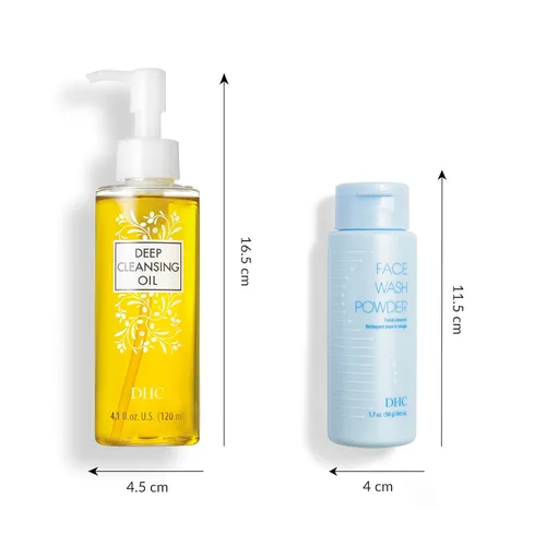 Vista 5 de DHC Aceite de limpieza profunda de 4.1 onzas líquidas y polvo de lavado facial de 1.7 oz. Peso neto.