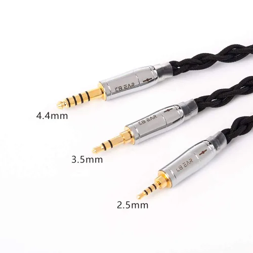 Vista 2 de KBEAR - Cable de auriculares de 4 núcleos y 2 pines [suave], cable de actualización 5N UPOCC Singel, cable desmontable IEM con enchufe de 0.098 in