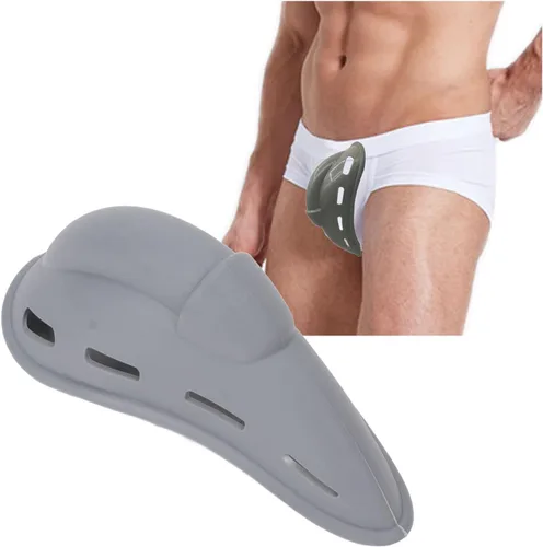 Vista 4 de Copa de protección para la circuncisión de silicona transpirable para hombres, cubierta de prepucio, forma estéreo, reduce la fricción de la piel
