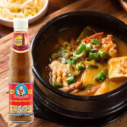 Vista 3 de Healthy Boy Brand - Paquete de 2 botellas de vidrio de pasta de soja de 23.67 onzas líquidas + 12 pares de palillos redondos de bambú desechables