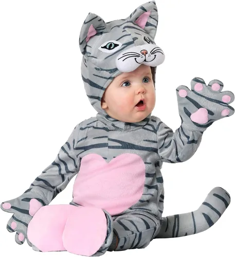 Vista 3 de Disfraz de gatito adorable para bebés, Gris