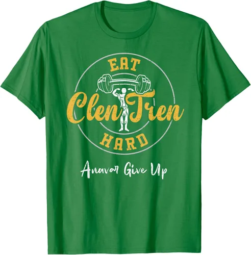 Vista 4 de Culturismo: Comer Clen Tren Hard Anavar Give Up - Camiseta de gimnasio, Negro