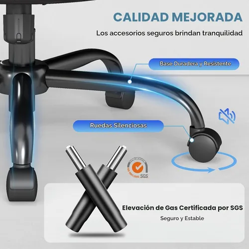 Vista 8 de AnyGod Silla de oficina grande y alta, 400 libras, resistente, cómoda silla