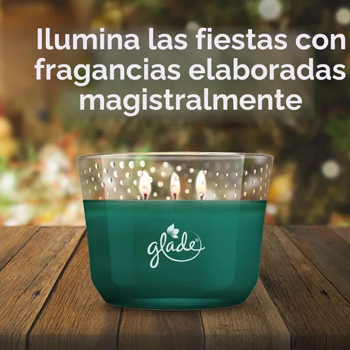 Vista 3 de Glade Twinkling Pine & Cedar - Vela de 3 mechas, 6.8 onzas, 3