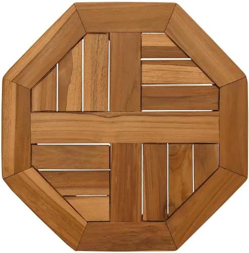 Vista 13 de vidaXL - Mesa redonda de madera maciza de teca, 1" 31.5