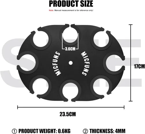 Vista 2 de TM100 Soporte para micrófono múltiple para soporte de micrófono, accesorio de bandeja cuadrada con capacidad para hasta 8 micrófonos en el escenario