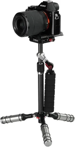 Vista 9 de Fotodiox Estabilizador de cardán de fibra de carbono profesional para cámaras DSLR, MILC y GoPro, sistema estabilizador de video portátil y soporte
