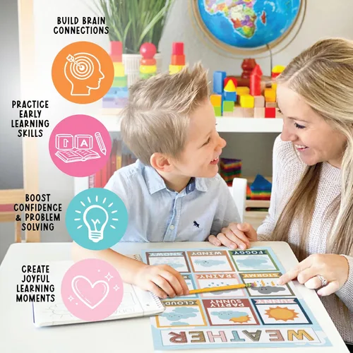 Vista 8 de Hadley Designs 16 carteles educativos para niños pequeños de 1 a 3 años, carteles laminados de aprendizaje para preescolar y jardín de infantes