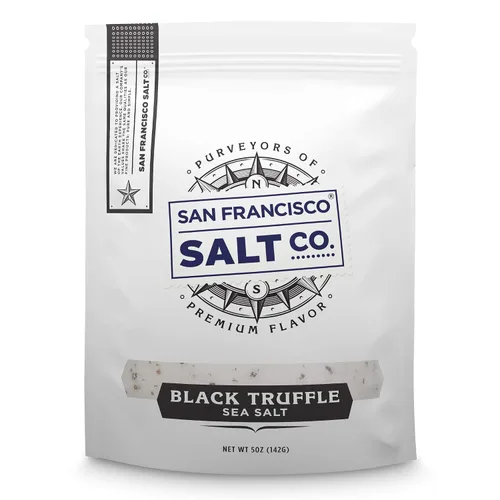 Vista 10 de Sal marina ahumada de madera de Alderwood, 5 oz. Bolsa - San Francisco Salt Company