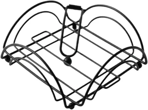 Vista 10 de Rustic Metal Napkin Holder Square Paper Organizer Kitchen Restaurant Tabletop(1 Black)