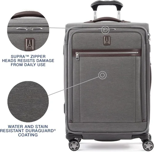 Vista 3 de Travelpro Platinum Elite-Softside - Maletas expansible con ruedas giratorias, Gris Vintage), 409186505