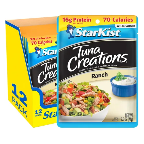 Vista 34 de StarKist Tuna Creations Ginger Sesame - Sabor de jengibre y sésamo para atún 14g Protein Per Serving, Wild Caught, Shelf Stable Seafood, Gluten