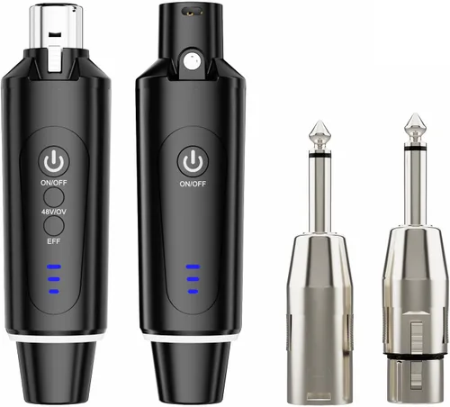 Vista 8 de Transmisor y Receptor de Micrófono Inalámbrico XLR, Sistema de Micrófono Inalámbrico UHF, Adaptador de Micrófono XLR de 16 Canales para Micrófono