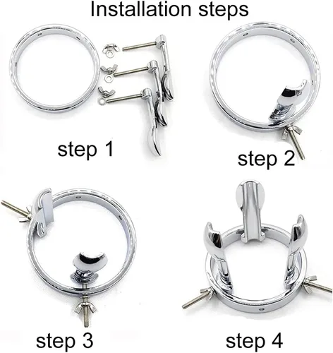 Vista 5 de Expansor anal de metal, dilatador anal ajustable, juguetes sexuales SM para hombres y mujeres, ensanchador anal vaginal