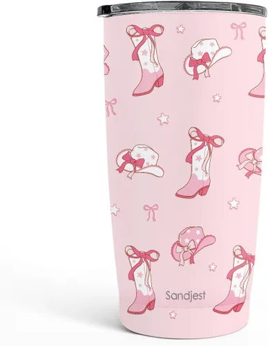 Vista 9 de SANDJEST Vaso Térmico de Abeja 20oz con Dibujos de Joyería, Vasos Térmicos Aislados de Acero Inoxidable, Regalos para Mujeres y Niñas, Taza de Café