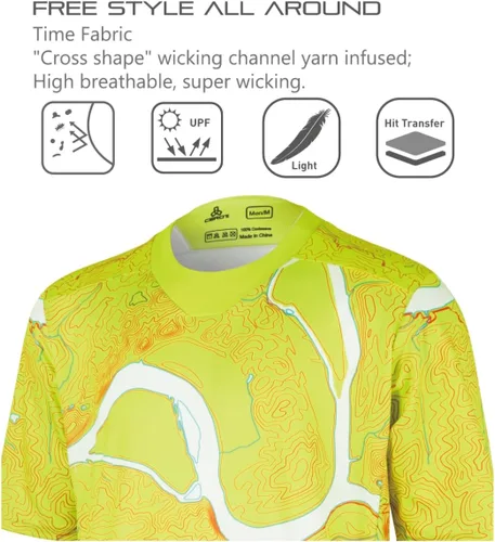 Vista 3 de CEROTIPOLAR Camiseta de ciclismo de ajuste holgado para hombre, 3 bolsillos traseros, transpirable, de secado rápido