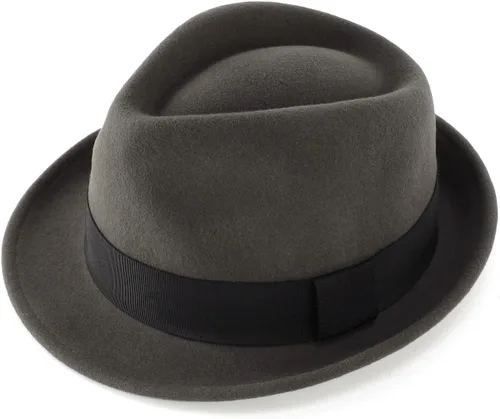 Vista 24 de Home Prefer Sombrero de invierno de fieltro de lana para hombre Sombrero de ala corta Fedora