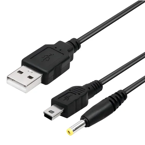 Vista 2 de ANYQOO Cable USB original de datos y alimentación para Sony PSP 1000, 2000, 3000