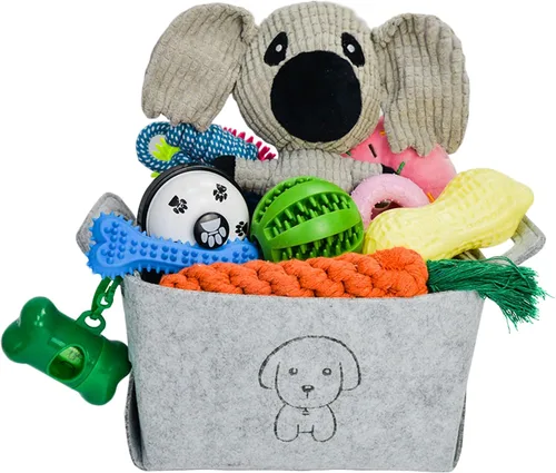 Vista 7 de MRSOHRET 20 Piezas Juguetes Masticables para Cachorros en Dentición, Juguetes Masticables para Perros con Juguete de Cuerda, Cepillo de Dientes