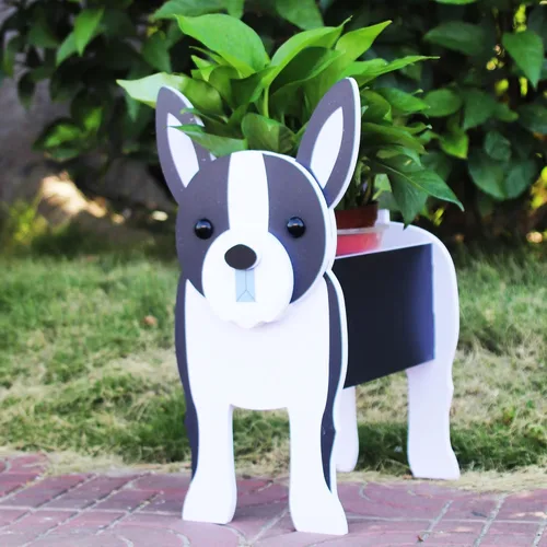 Vista 20 de Beagles - Contenedor para plantas con forma de perro, para amantes de las mascotas, maceta de PVC lindo para perros, macetas de cara para decoración