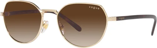 Vista 2 de Vogue Eyewear Gafas de sol para mujer, montura dorada, lentes azul oscuro, 2.087 in