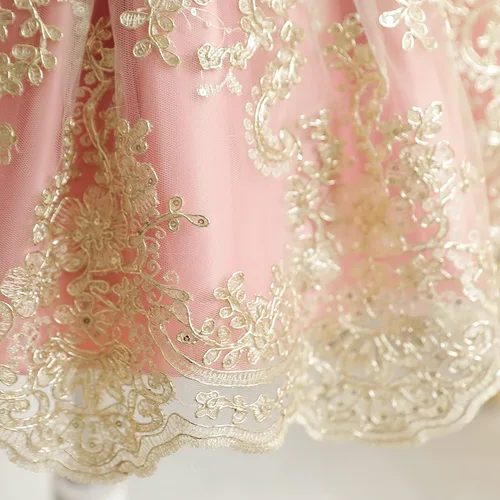 Vista 6 de NNJXD - Vestido de princesa de tul con flores, para usar en bodas, para niñas pequeñas y bebés